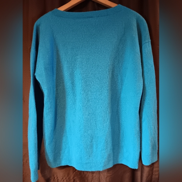 Talbots 100% Cashmere Sweater Womens Xl Blue - Picture 2 of 7